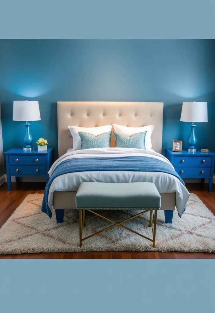 27 Blue Bedroom Ideas That'll Transform Your Space into a Calming Haven! - 19. Blue Bedside Tables