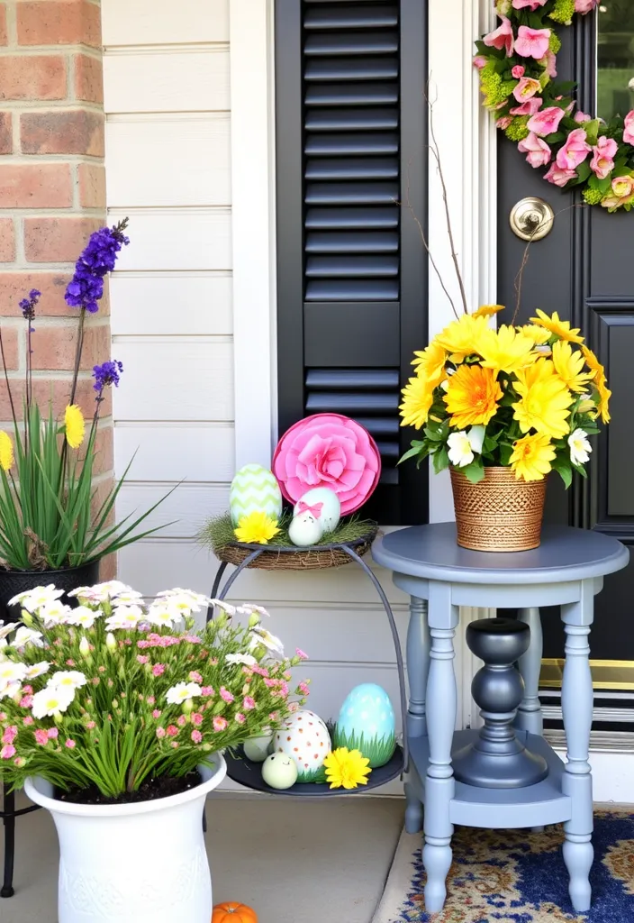 27 Charming Spring Front Porch Decor Ideas That'll Make Your Neighbors Green with Envy! - 21. Charming Seasonal Accents