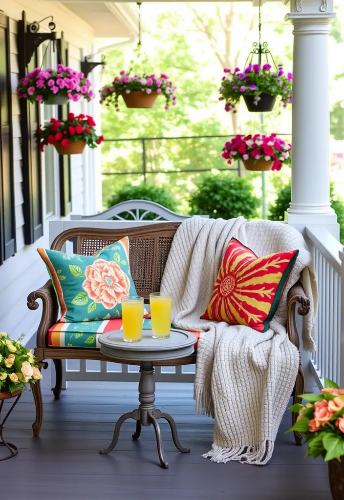 27 Charming Spring Front Porch Decor Ideas That'll Make Your Neighbors Green with Envy! - 3. Cozy Seating Nooks