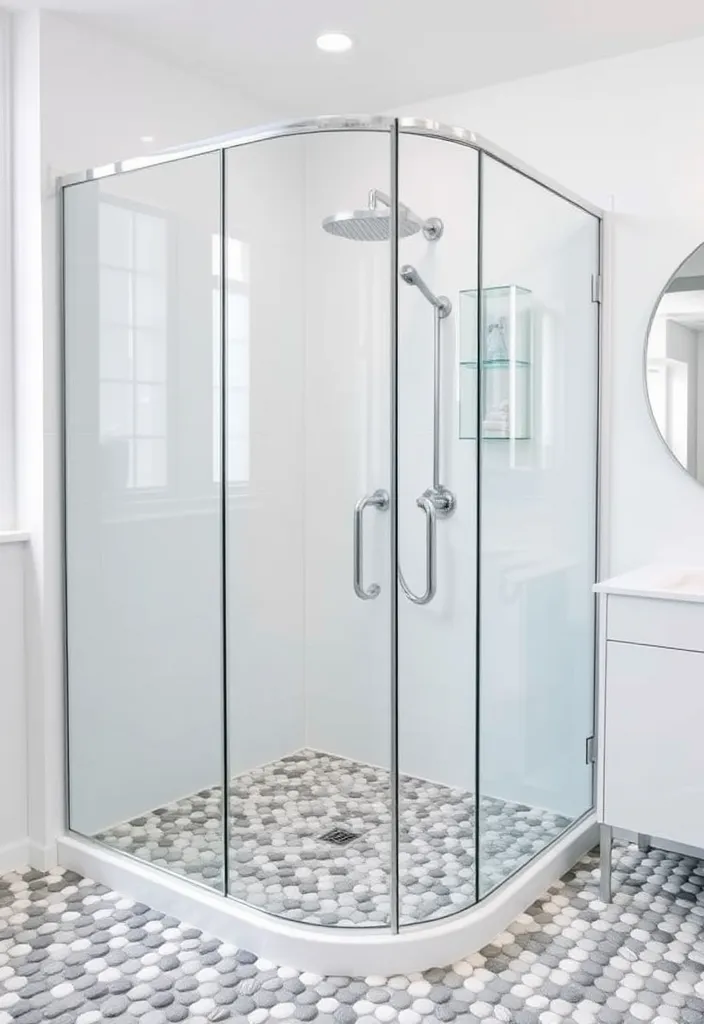 27 Coastal Bathroom Ideas That'll Make You Feel Like You're on Vacation Every Day! - 10. Glass Shower Enclosure