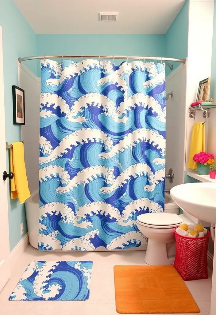 27 Coastal Bathroom Ideas That'll Make You Feel Like You're on Vacation Every Day! - 20. Beachy Patterns