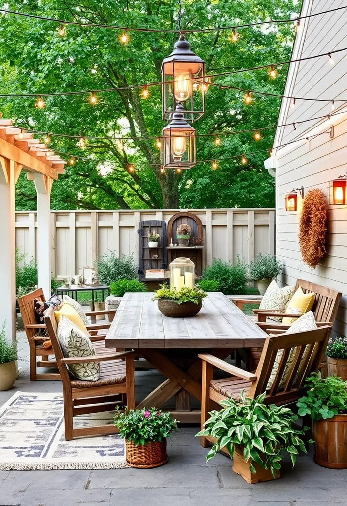 27 Covered Outdoor Patio Ideas You Must Try for Ultimate Relaxation! - 10. Farmhouse Chic Patio