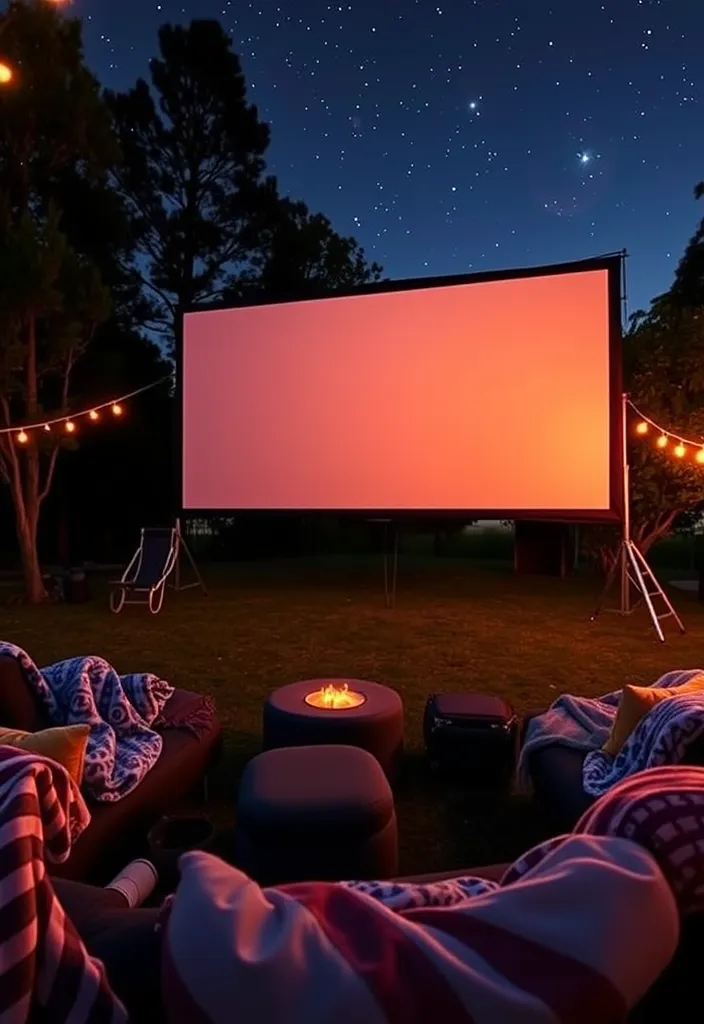 27 Covered Outdoor Patio Ideas You Must Try for Ultimate Relaxation! - 11. Outdoor Movie Theater