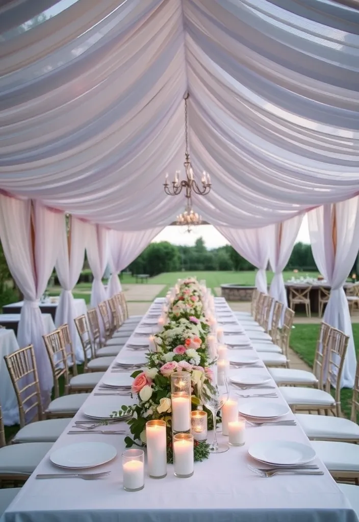 27 Covered Outdoor Patio Ideas You Must Try for Ultimate Relaxation! - 14. Elegant Canopy Dining Area