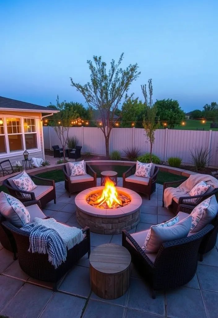 27 Covered Outdoor Patio Ideas You Must Try for Ultimate Relaxation! - 15. Cozy Fire Pit Lounge