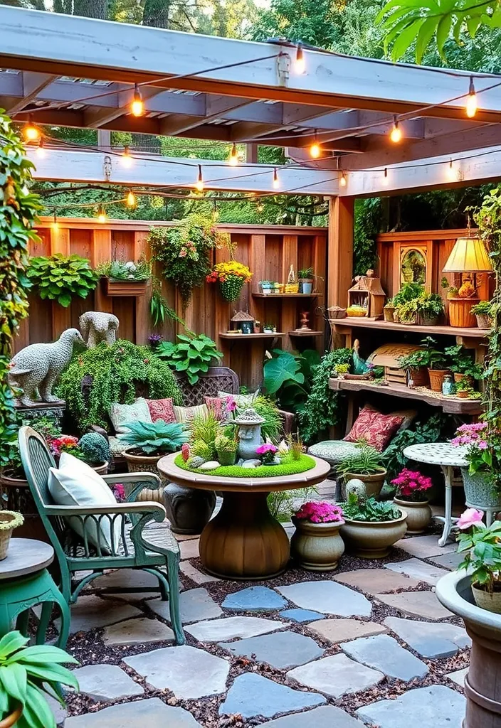 27 Covered Outdoor Patio Ideas You Must Try for Ultimate Relaxation! - 21. Enchanted Fairy Garden Patio