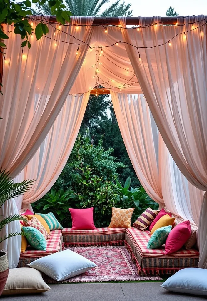 27 Covered Outdoor Patio Ideas You Must Try for Ultimate Relaxation! - 3. Cozy Canopy Retreat