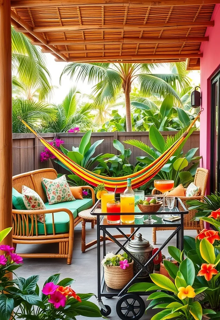 27 Covered Outdoor Patio Ideas You Must Try for Ultimate Relaxation! - 5. Tropical Oasis