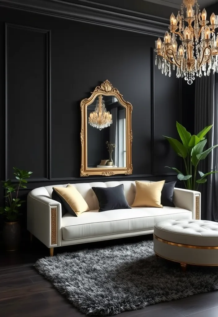 27 Dramatic Dark and Moody Living Room Ideas to Try - 1. Embrace Bold Black Walls