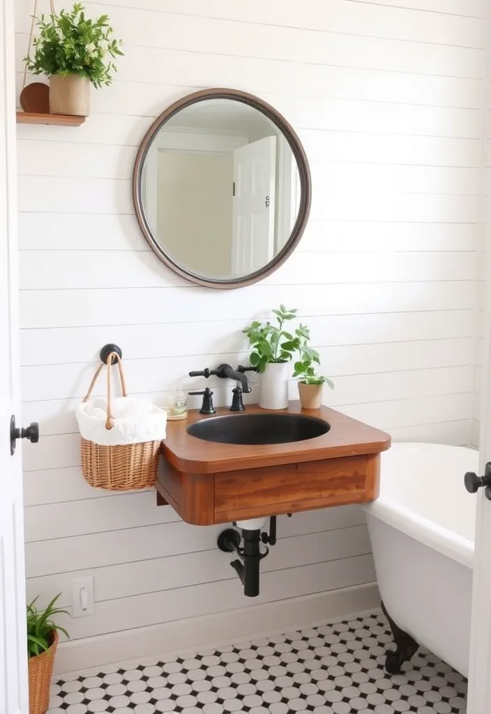 27 Farmhouse Bathroom Ideas to Freshen Up Your Space Like Never Before! - 1. Shiplap Walls