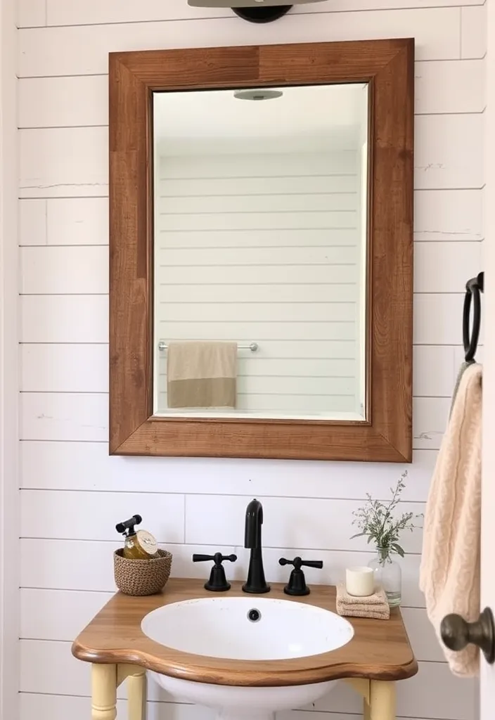 27 Farmhouse Bathroom Ideas to Freshen Up Your Space Like Never Before! - 11. Rustic Mirrors