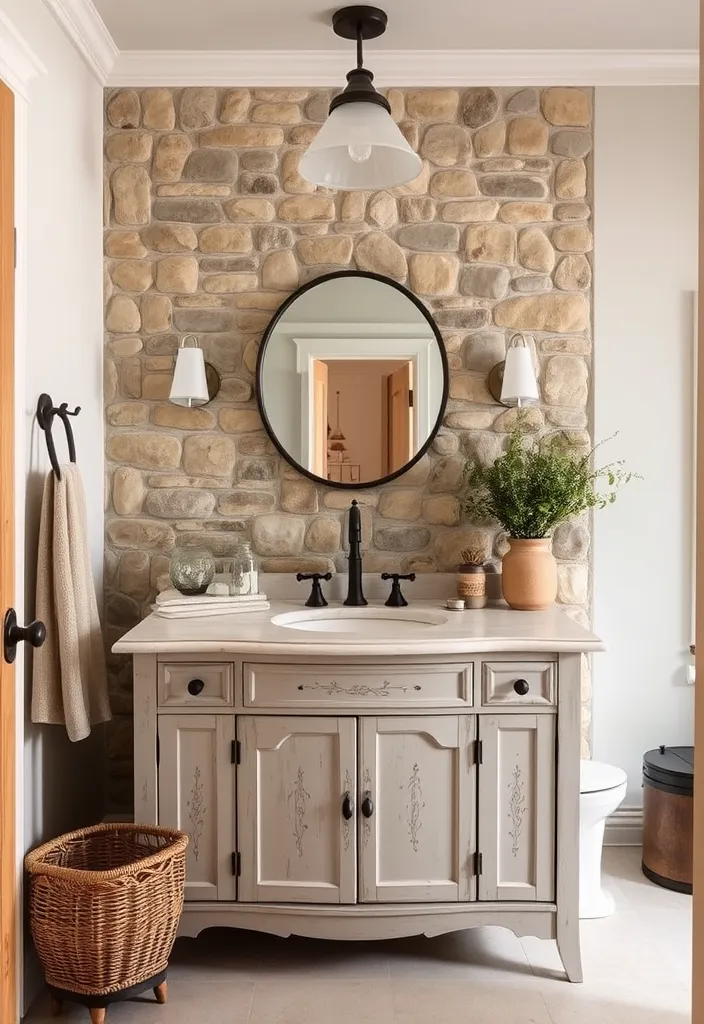 27 Farmhouse Bathroom Ideas to Freshen Up Your Space Like Never Before! - 13. Textured Walls