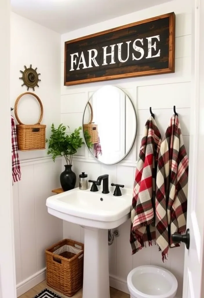 27 Farmhouse Bathroom Ideas to Freshen Up Your Space Like Never Before! - 5. Farmhouse Accessories