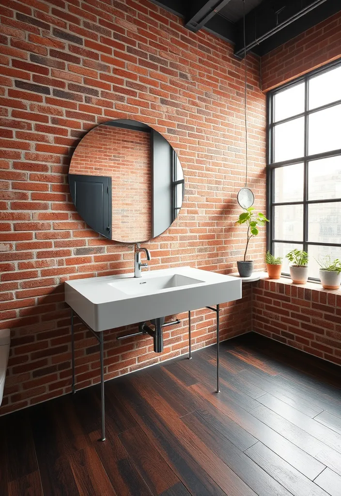 27 Industrial Bathroom Designs That Are Just Stunning (You Won't Believe #15!) - 1. Raw Brick Walls