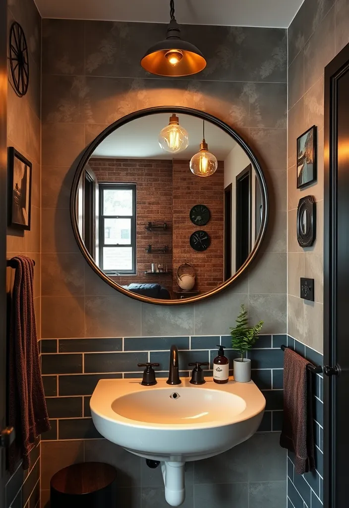 27 Industrial Bathroom Designs That Are Just Stunning (You Won't Believe #15!) - 11. Statement Mirrors