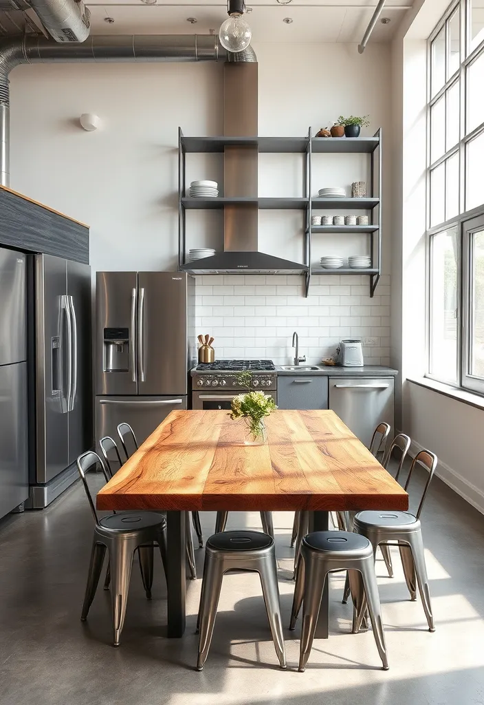 27 Ingenious Industrial Loft Kitchen Ideas for Small Spaces—You’ll Love #15! - 2. Minimalist Metal Accents