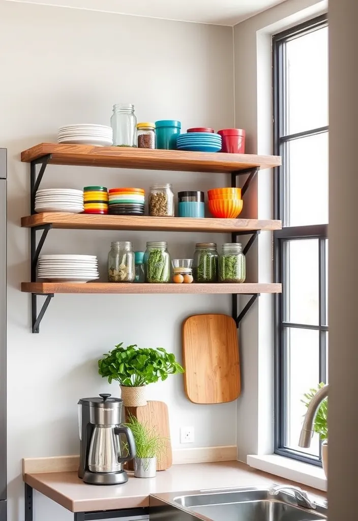 27 Ingenious Industrial Loft Kitchen Ideas for Small Spaces—You’ll Love #15! - 3. Open Shelving Magic