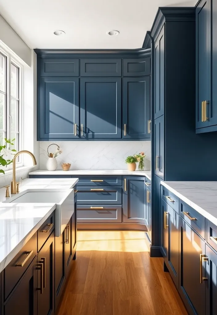 27 Kitchen Cabinet Colors That Will Transform Your Home (You Won't Believe #15!) - 1. Navy Blue: The Timeless Classic