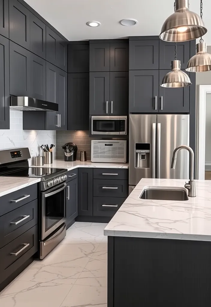 27 Kitchen Cabinet Colors That Will Transform Your Home (You Won't Believe #15!) - 3. Charcoal Gray: Sleek and Modern