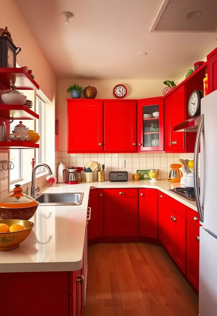 27 Kitchen Cabinet Colors That Will Transform Your Home (You Won't Believe #15!) - 5. Bold Red: A Statement of Passion