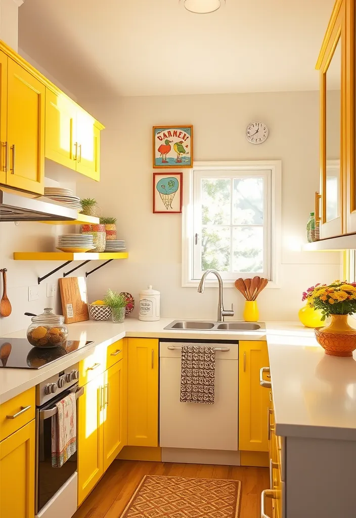 27 Kitchen Cabinet Colors That Will Transform Your Home (You Won't Believe #15!) - 8. Bright Yellow: A Ray of Sunshine