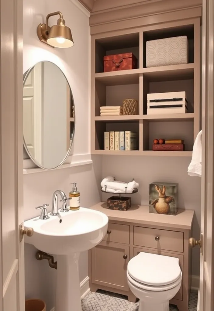 27 Must-See Powder Room Decor Ideas for a Chic Refresh (You Won't Believe #15!) - 21. Creative Use of Space