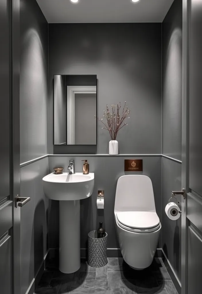 27 Must-See Powder Room Decor Ideas for a Chic Refresh (You Won't Believe #15!) - 26. Monochromatic Schemes