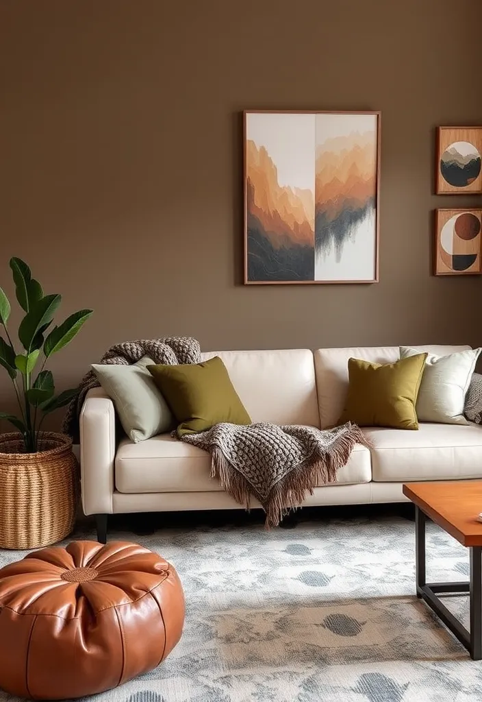 27 Neutral Living Room Ideas for Chic Coziness - 2. Earthy Tones with Textures