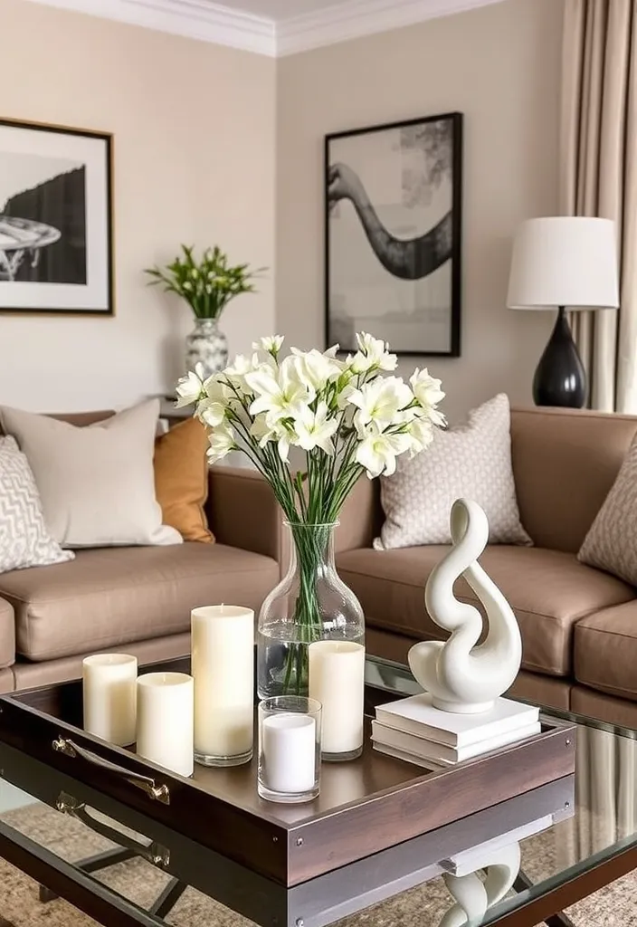 27 Neutral Living Room Ideas for Chic Coziness - 21. Stylish Accessories