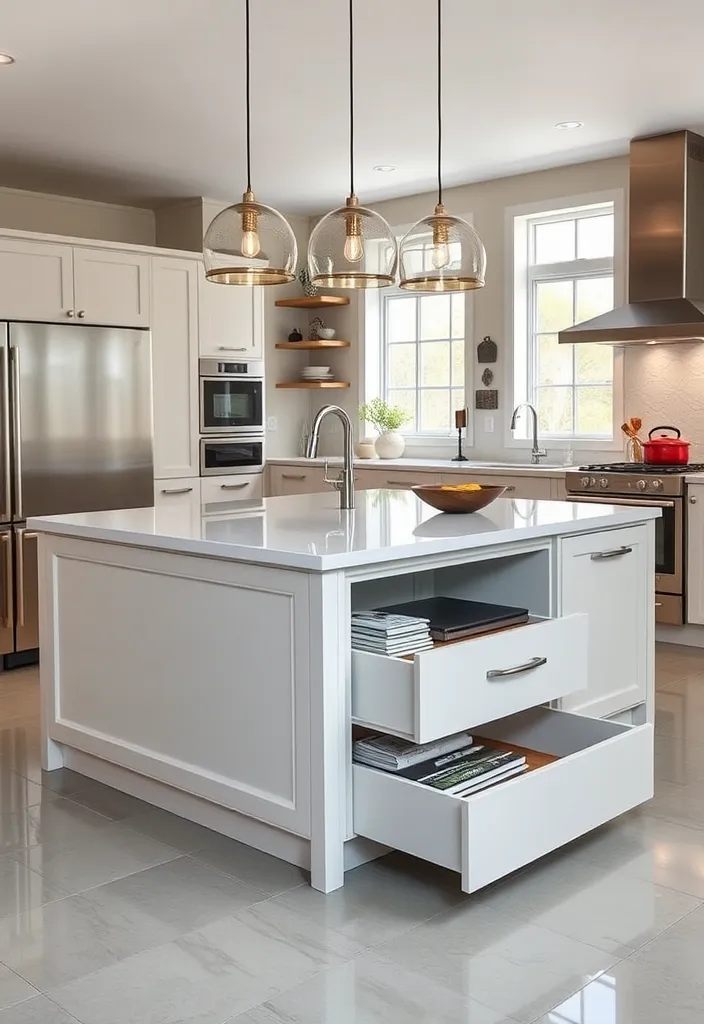 27 Small Kitchen Storage Ideas to Maximize Space (You'll Wish You Knew Sooner!) - 16. Hidden Storage in the Island