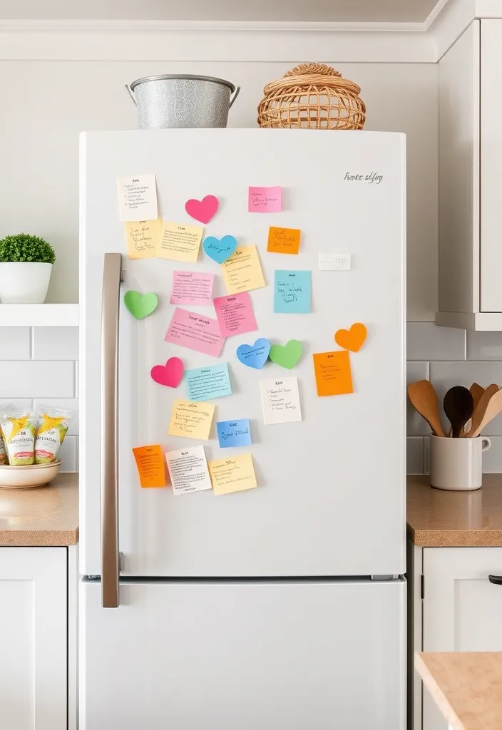 27 Small Kitchen Storage Ideas to Maximize Space (You'll Wish You Knew Sooner!) - 21. Use Fridge Magnets for Notes and Recipes