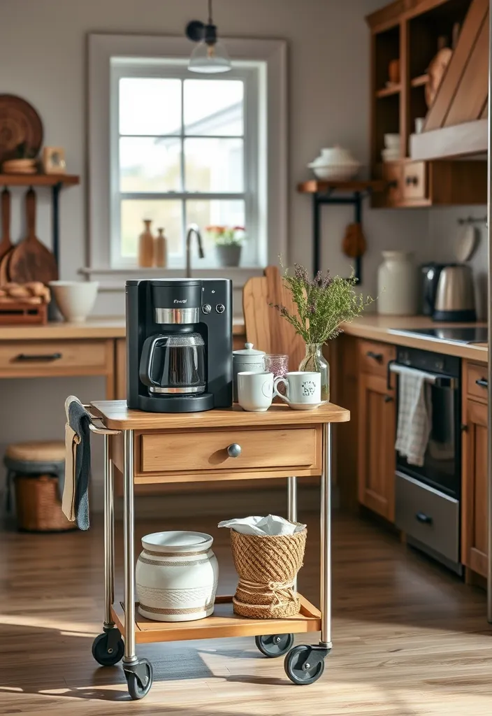 27 Small Kitchen Storage Ideas to Maximize Space (You'll Wish You Knew Sooner!) - 25. Create a Coffee Station