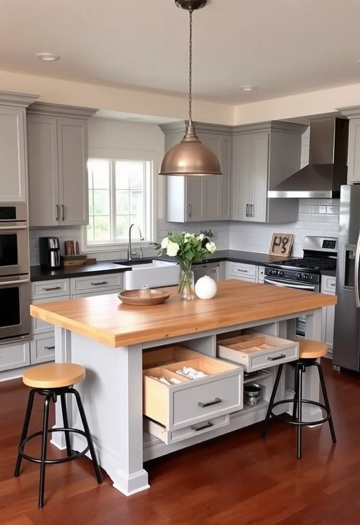 27 Small Kitchen Storage Ideas to Maximize Space (You'll Wish You Knew Sooner!) - 4. Multi-functional Furniture