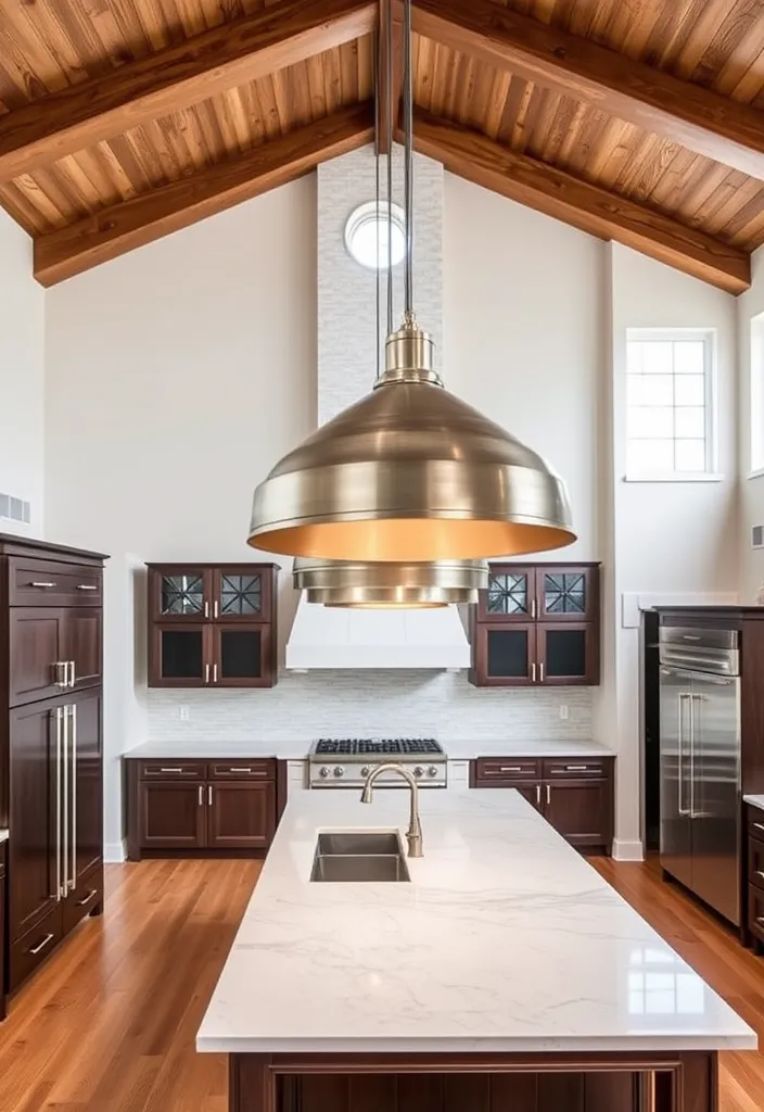 27 Unique Pendant Lighting Ideas to Elevate Your Kitchen - 14. Oversized Pendants