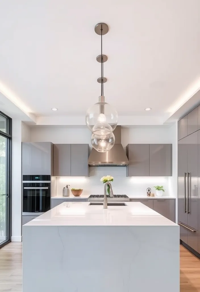 27 Unique Pendant Lighting Ideas to Elevate Your Kitchen - 17. Floating Pendant Lights