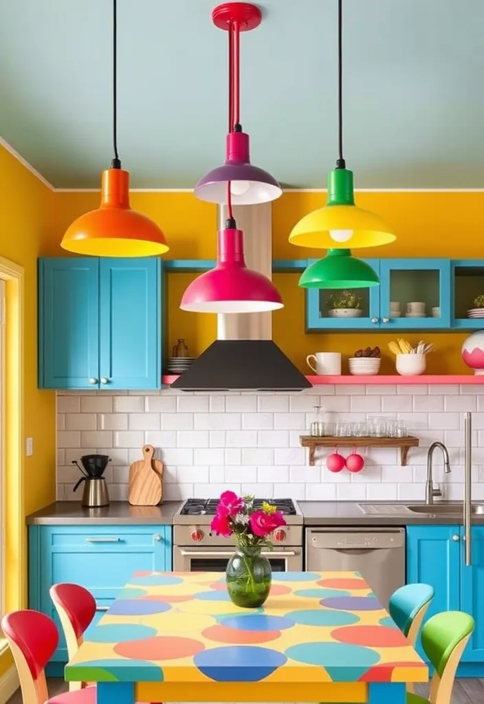 27 Unique Pendant Lighting Ideas to Elevate Your Kitchen - 19. Retro Style Pendants