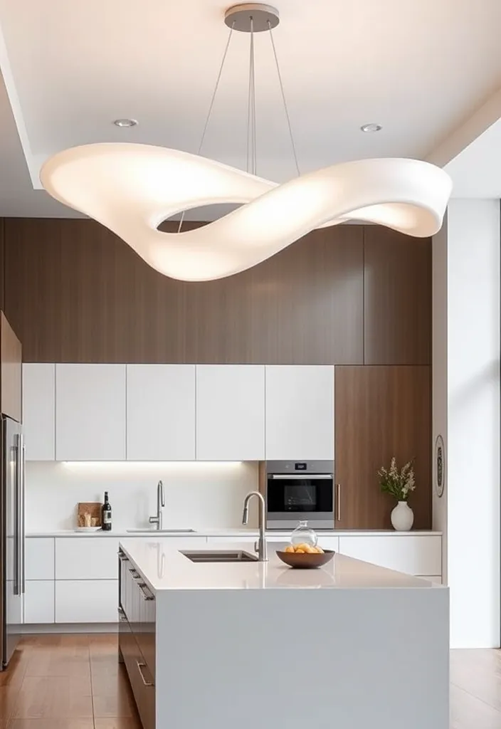 27 Unique Pendant Lighting Ideas to Elevate Your Kitchen - 4. Sculptural Pendant Lighting