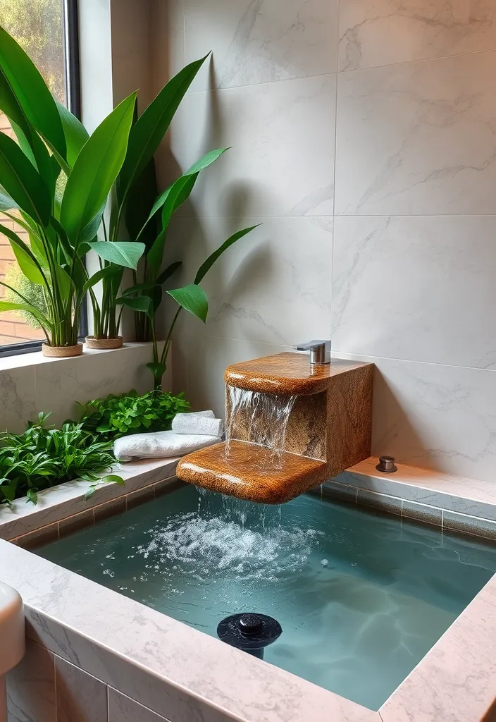 From Basic to Spa-like: 23 Bathroom Decor Ideas to Inspire You - 13. Water Features