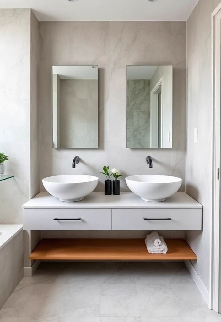 From Basic to Spa-like: 23 Bathroom Decor Ideas to Inspire You - 19. Floating Vanities