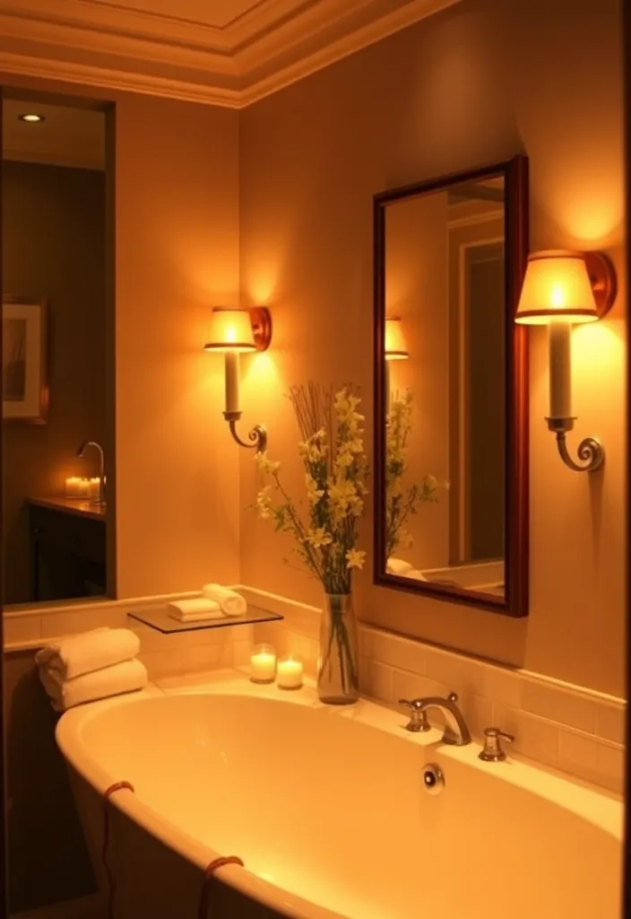 From Basic to Spa-like: 23 Bathroom Decor Ideas to Inspire You - 4. Ambient Lighting