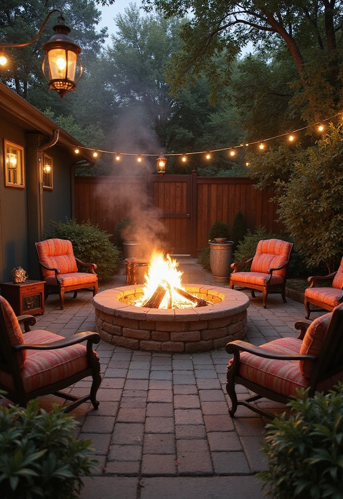 21 Fire Pit Ideas for Your Backyard: Cozy Outdoor Gatherings Await - 18. Fire Pit with Vintage Decor