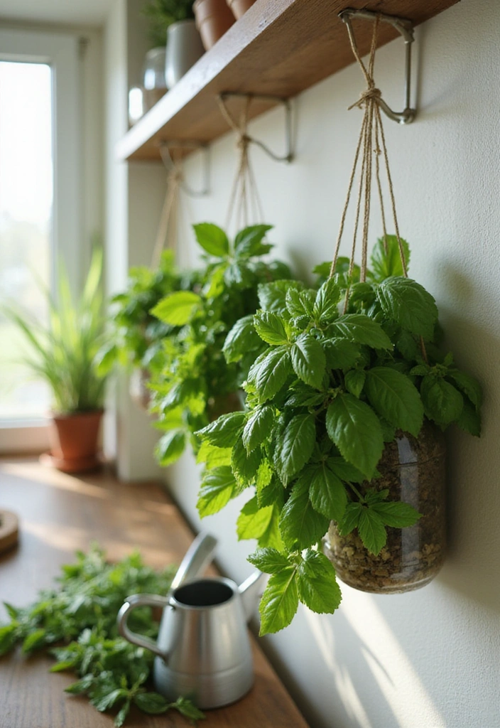 22 Bottle Plants Ideas for Stunning Recycled Bottle Vertical Gardens - 1. Herb Garden in a Bottle