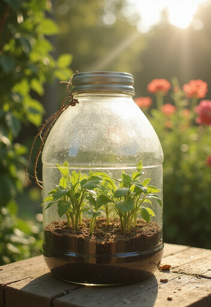 22 Bottle Plants Ideas for Stunning Recycled Bottle Vertical Gardens - 12. Recycled Bottle Greenhouse