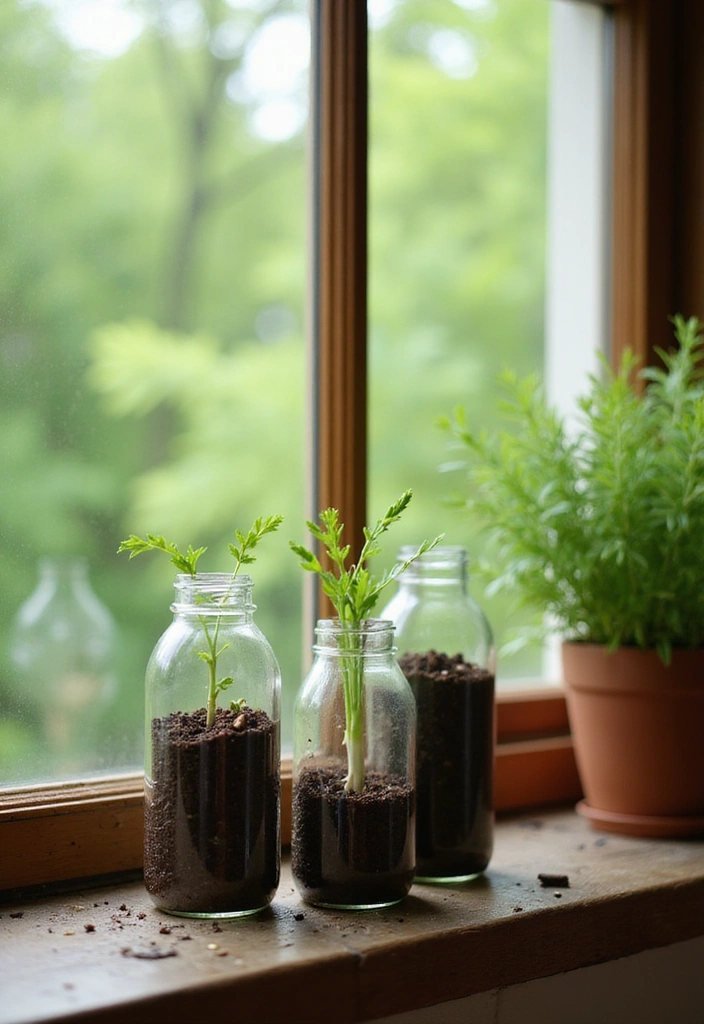 22 Bottle Plants Ideas for Stunning Recycled Bottle Vertical Gardens - 22. Recycled Bottle Seed Starters