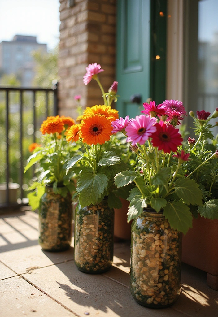22 Bottle Plants Ideas for Stunning Recycled Bottle Vertical Gardens - 3. Bottle Planters for Flowers