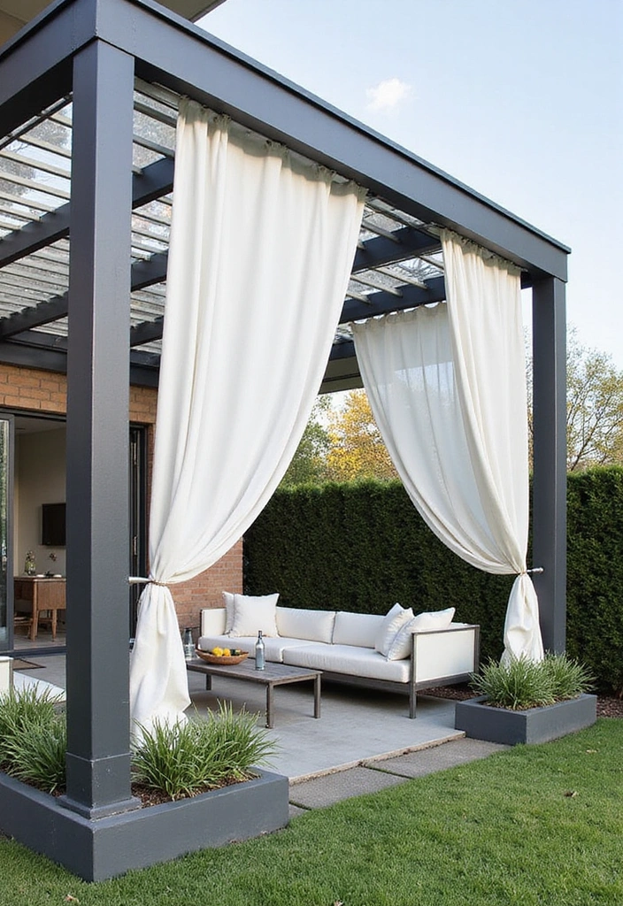 22 Garden Pergola Ideas - 2. Modern Minimalist Pergola