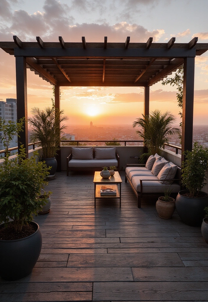 22 Garden Pergola Ideas - 21. Pergola with a Rooftop Deck