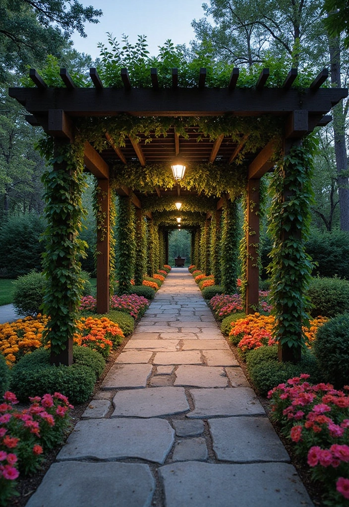 22 Garden Pergola Ideas - 22. Pergola with a Garden Pathway