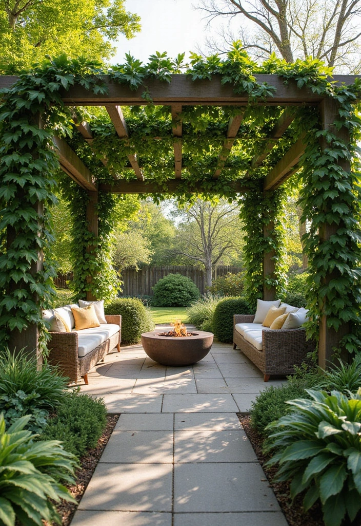 22 Garden Pergola Ideas - 7. Open-Top Pergola