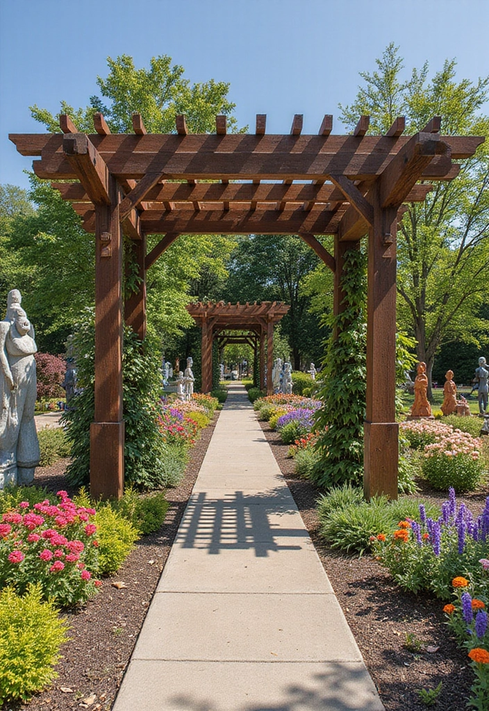 22 Garden Pergola Ideas - 9. Artistic Pergola Design